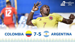 Designación de árbitros para la triple fecha de eliminatorias. Highlights Colombia 7 5 Argentina Eliminatorias Playa 2021 Youtube