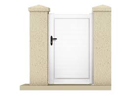 Portail pvc blanc portillon coulissant horizontal. Portillon Atlas 1 05 M Pvc Coloris Blanc 63207