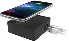 Mophie Three In One Portable Battery Pack Wall Charger And Wireless Charging Pad Mophie Portable Battery Portable Battery Pack