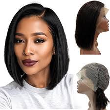 Amazon.com: Tresslove Peluca de cabello humano natural Bob, densidad del  180%, peluca de encaje frontal transparente HD de 13 x 4 para mujeres  negras, peluca corta estilo Bob. Pre depilada con abuelitos (