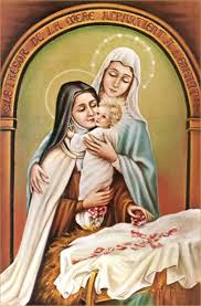 St Therese And The Apparition Of Mother And Child Catholic Baby Lisieux Child Jesus