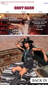 All boot barn promo code posted on our site promogains.com are tested and free. Wear All Black This Summer Boot Barn Email Archive