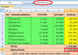 Cara Membulatkan Angka Pada Ms Excel