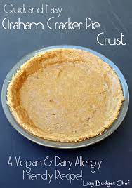 How To Make A Dairy Free Graham Cracker Pie Crust Graham Cracker Crust Pie Graham Cracker Crust Easy Graham Cracker Crust Vegan