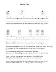 Frieght Train Ukulele Songs Ukelele Chords Ukulele Songs Uke Songs