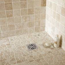 Galets Sol Et Mur Opus Ivoire Leroy Merlin Salle De Bain Travertin Douche Italienne Idee Salle De Bain
