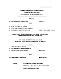Dan perkara mengenai perjanjian bertarikh 16hb januari 1992 di antara far east holdings bhd, kampong aur oil palm (co) sdn bhd dan majlis ugama islam dan adat resam. Fillable Online Dalam Mahkamah Rayuan Malaysia Bidang Kuasa Rayuan Fax Email Print Pdffiller