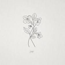 Herbs Tattoo In 2020 Violet Tattoo Violet Flower Tattoos Herb Tattoo
