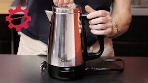 Fill with water, ground coffee, plug in and brew. Capresso Perk Electric Percolator Crew Review Youtube