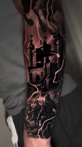 Gothic Castle Tattoo Inspiration