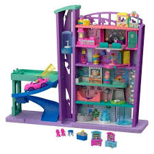 Polly Pocket Pollyville Le Centre Commercial 10 Espaces 7 Niveaux 35 Cm De Haut Polly Pocket Jeu Voiture Centre Commercial