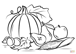 Autumn Harvest Coloring Page Free Printable Coloring Pages Fall Leaves Coloring Pages Kindergarten Coloring Pages Coloring Pages Nature