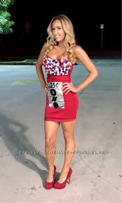 The waist is belted with a money slot while the skirt accents the brightly colored candies. Sexy No Sew Gumball Machine Costume