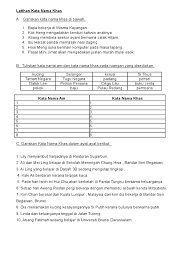 Maybe you would like to learn more about one of these? Latihan Kata Nama Khas 2g