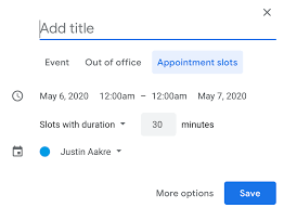 There can be multiple calendars (i used it to represent multiple appointment places). Google Calendar Appointment Slots Its Knowledge Base Bethel Confluence