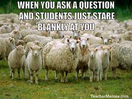 When You Ask A Question And Your Students Just Stare At You Teacherproblems At Teacher Memes Teacher Humor Teaching Memes