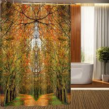 Click To Buy Forest Cross Road Printing Shower Curtain Waterproof Partition Photo Shower Curtain 3d Person Curtains Shower Curtain How To Waterproof Wood