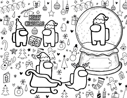 Now its time for you to add the life to her! Among Us Coloring Page Merry Susmas Coloring Pages Christmas Coloring Sheets Coloring Sheets