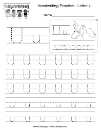 Letter U Handwriting Worksheet For Kindergarteners This Series Of Handwrit Writing Practice Worksheets English Worksheets For Kindergarten Letter O Worksheets