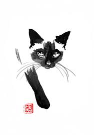 Black And White Siamese Cat Drawing Siamese Cat Walking Drawing Siamese Cat Tattoos Animal Drawings Cat Tattoo
