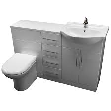allbits eden white gloss wc combination