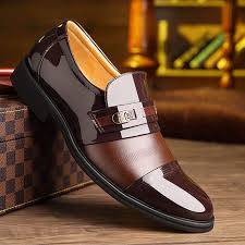 Men Leather Splicing Non Slip Large Size Business Casual Formal Shoes Formal Shoes For Men Formal Shoes Mens Casual Shoes