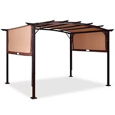 Not just a pretty shade structure, this gazebo is built strong & is durable.the unique vented roof acts as a convenient awning that provides additional shade when you need it. Gymax 12 X 9 Pergola Kit Metal Frame Gazebo Canopy Cover Patio Shelter Walmart Canada