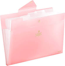 Amazon Com Skydue Expanding File Folders 5 Pockets File Folder With Snap Closure A4 And Letter Size Accor Paper Organization File Folder Cute School Supplies