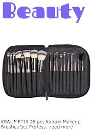 Kraumetik 18 Pcs Kabuki Makeup Brushes Set Professional Premium Synthetic Foundation Blend Makeup Brush Set Makeup Brush Set Professional Kabuki Makeup Brushes