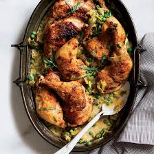 It's a yummy blend of seasoned chicken (thighs or breast meat), mayonnaise, almonds, and celery. Best Roasted Chicken Recipes Baked Chicken Dishes Food Wine