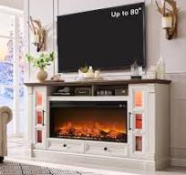 Amazon.com: OKD Fireplace TV Stand for up-to-80 TV ...