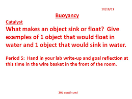 buoyancy catalyst what makes an object