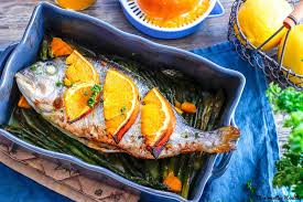 Dorade Au Four A L Orange Et Au Citron Recette Dorade Au Four Recette Recette Healthy