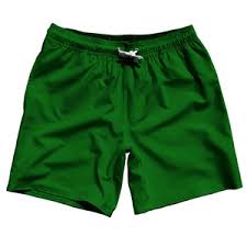 Green Hunter Blank 7" Swim Shorts Made in USA
