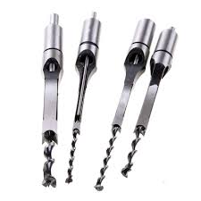 Woodworker Square Hole Drill Bits 4pcs Mortising Chisel Set Woodworking Hole Saw Countersink Drill Bit Tool Kit Informat Wood Drill Bits Chisel Set Mortiser
