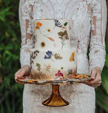Pressed Flower Wedding Cake Boho Wedding Cake Paradise Wedding Dream Wedding
