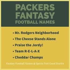 Packer Fantasy Football Names Green Bay Aaron Rodgers Fantasy Football Names Football Names Fantasy Football