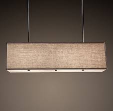 Rectangular Shade Pendant Comes In Grey And Black Too Leave Leaf In Table And Do Rec Kitchen Table Lighting Rectangular Light Fixture Rectangular Chandelier
