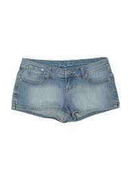 details about guess jeans women blue denim shorts 26w