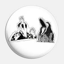 Had a big goth/punk/mcr phase, bleached and. Adam Barbara Beetle Juice Inspired 80 S Monster Couple Beetlejuice Pin Teepublic De