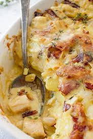 Chicken Tartiflette Chicken Gratin Traditional French Recipes Cheesy Chicken Casserole French Chicken Dishes