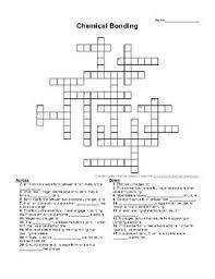 Answer key general chemistry crossword puzzle answers. Chemical Bonding Crossword Puzzle And Answer Key Chemical Bonding Puzzles And Answers Cross Words