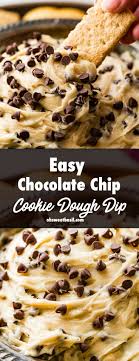 Easy Chocolate Chip Cookie Dough Dip Video Oh Sweet Basil In 2020 Easy Chocolate Chip Cookies Chocolate Chip Cookie Dough Dip Chocolate Chip Dip