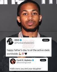 DDG wishes all the fathers a Happy Fathers Day and a #HalleBailey fan came  in playing defense 😫