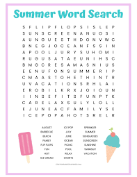 Print these crosswords for yourself or for use by your school, church, or other organization. Summer Word Search Free Printable Worksheet For Kids