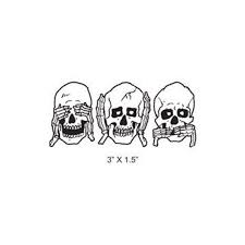 Hear No Evil See No Evil Speak No Evil Line Drawing Skulls See No Evil Hear No Evil Speak No Evil Bones Rubber Etsy In 2020 Evil Tattoos Evil Skull Tattoo Evil Tattoo