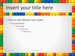 Also, it can be offered as a gift to a friend, employee or family member. Lego Powerpoint Template
