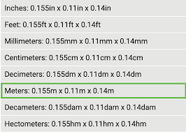Metric Measurements