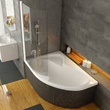 Auf 4m 2 badewanne und dusche klein, aber oho! Ravak Rosa Ii 170 X 105 Cm Eck Badewanne Mit Duschbereich Links C221000000 Megabad