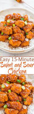 Easy Sweet And Sour Chicken 15 Minute Recipe Averie Cooks Recipe Recipes Sweet Sour Chicken Cooking Recipes